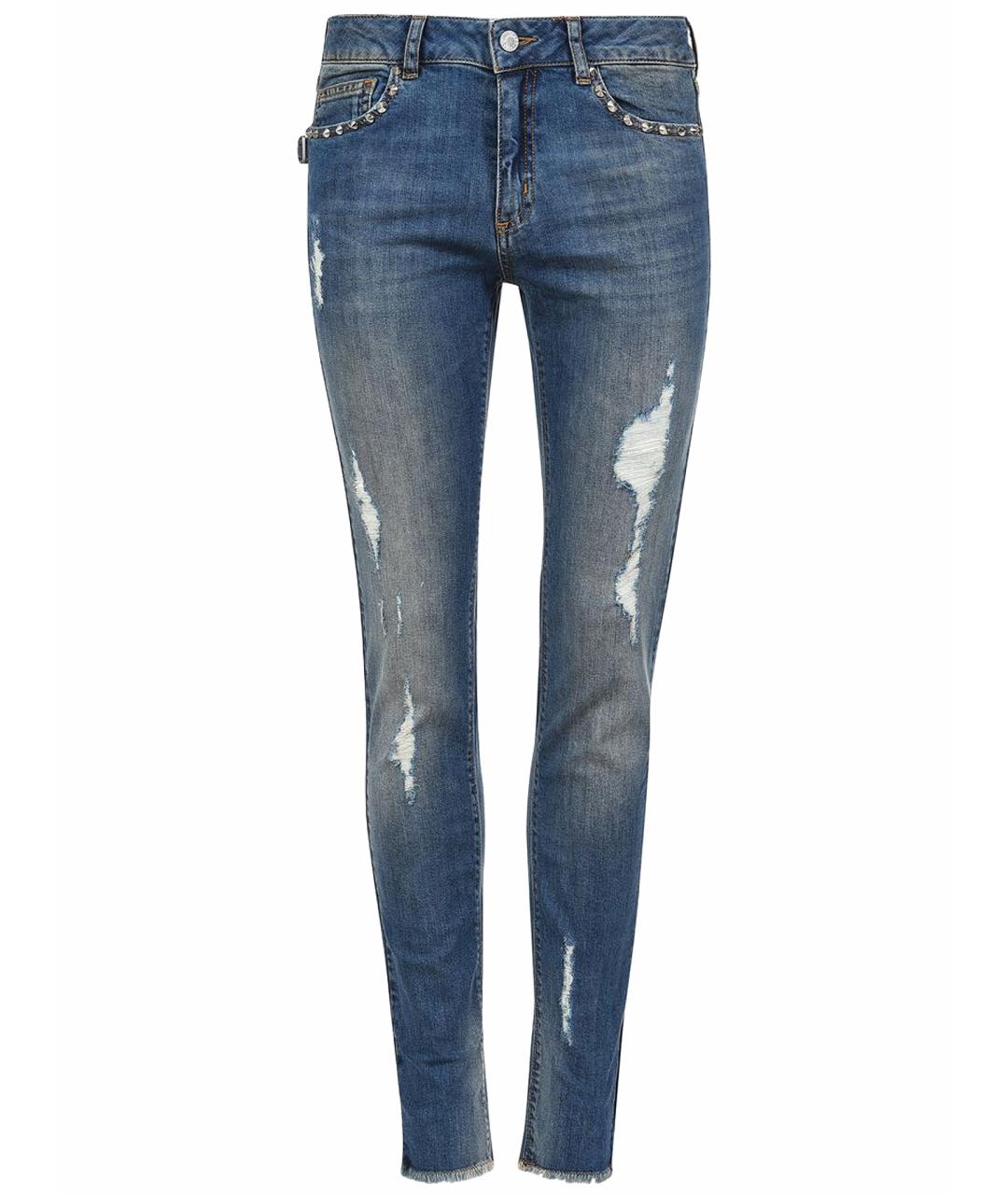 ZADIG & VOLTAIRE Синие хлопко-эластановые джинсы слим, фото 1