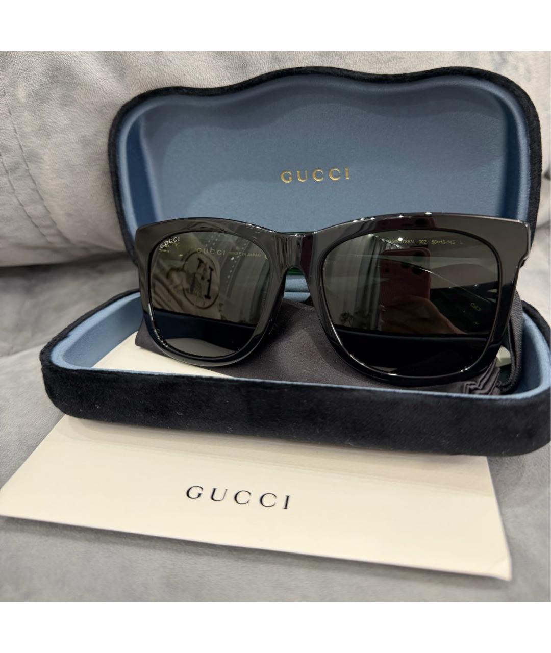 GUCCI Черные пластиковые солнцезащитные очки, фото 4