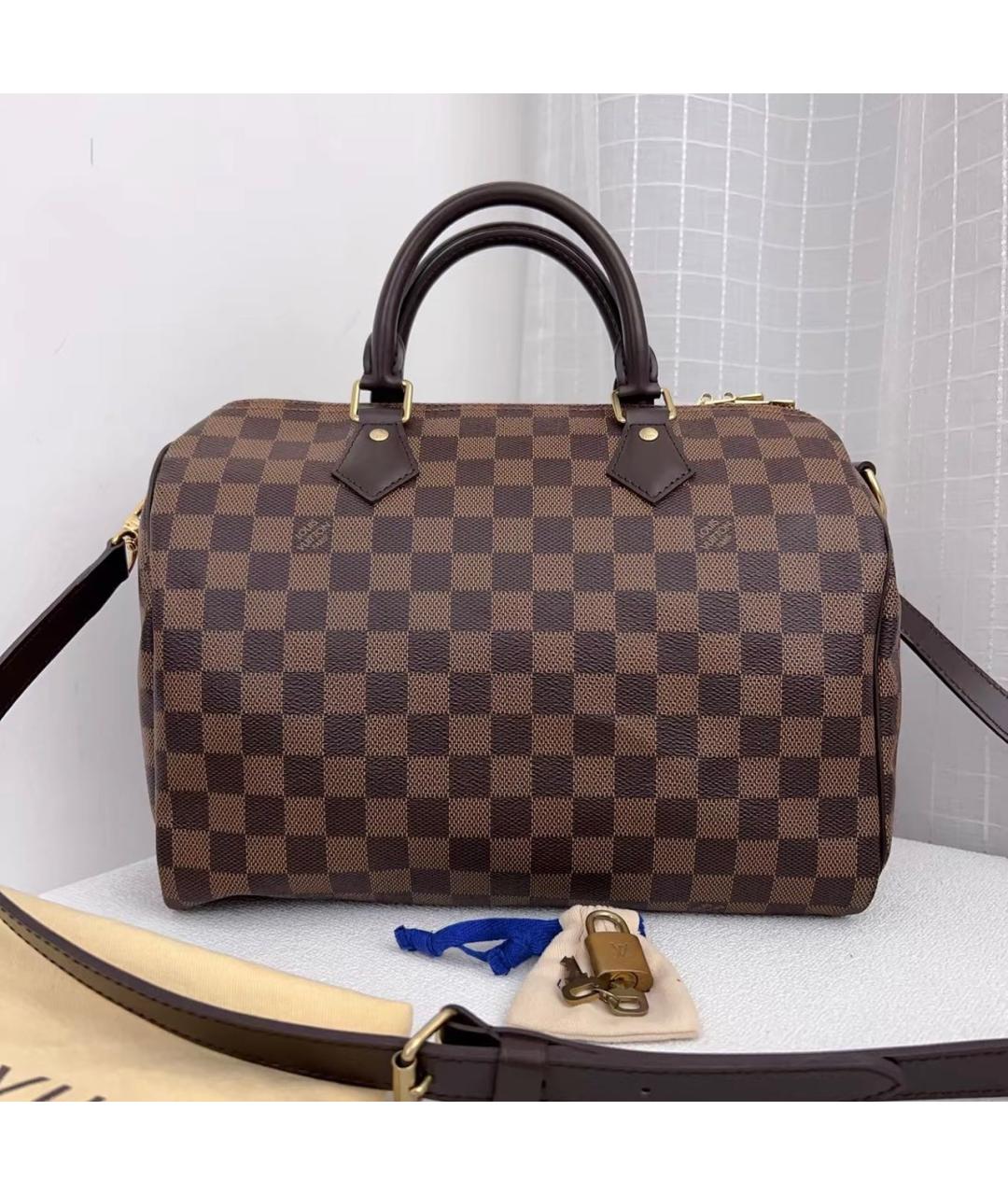 LOUIS VUITTON Коричневая сумка с короткими ручками, фото 8