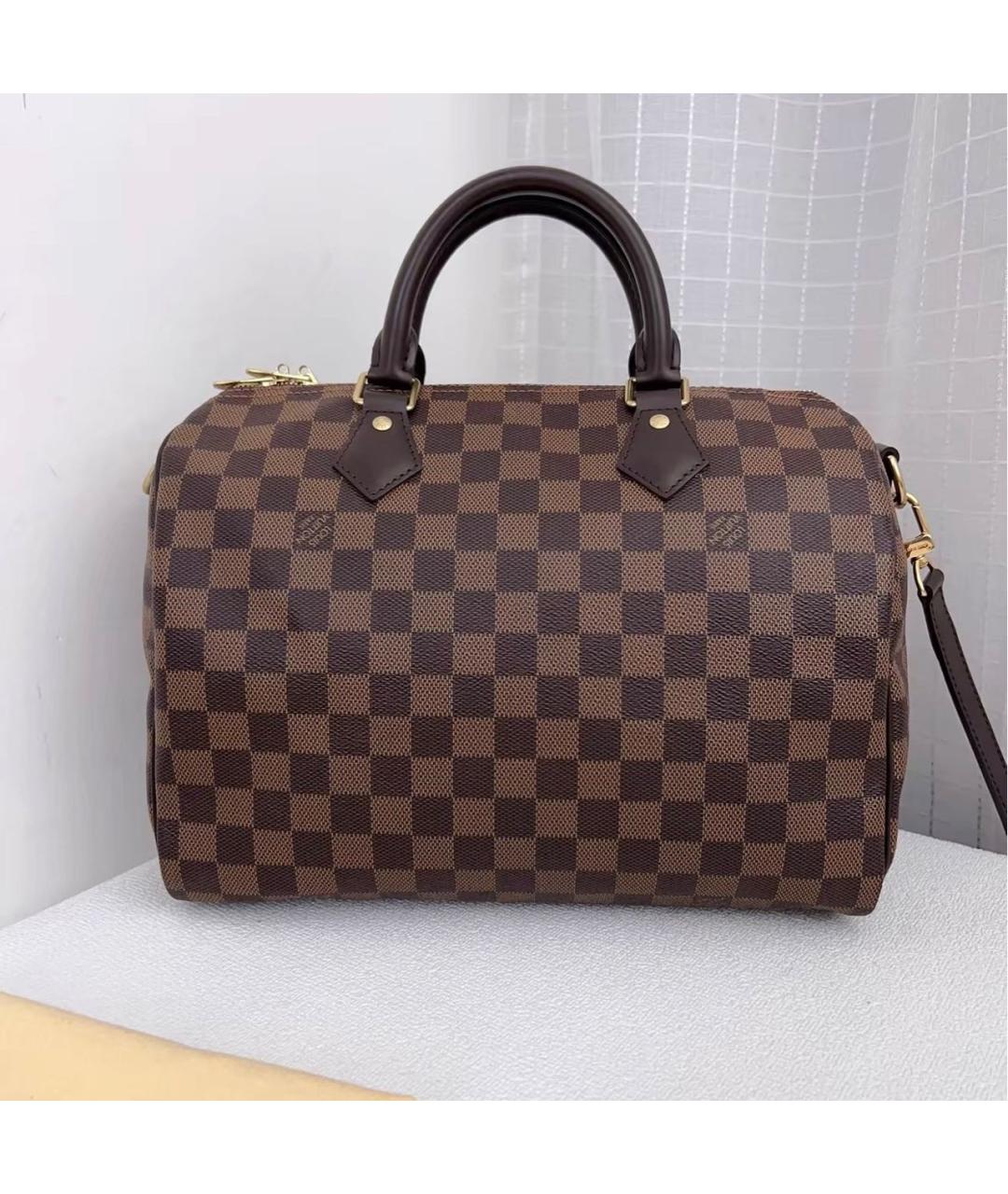 LOUIS VUITTON Коричневая сумка с короткими ручками, фото 2