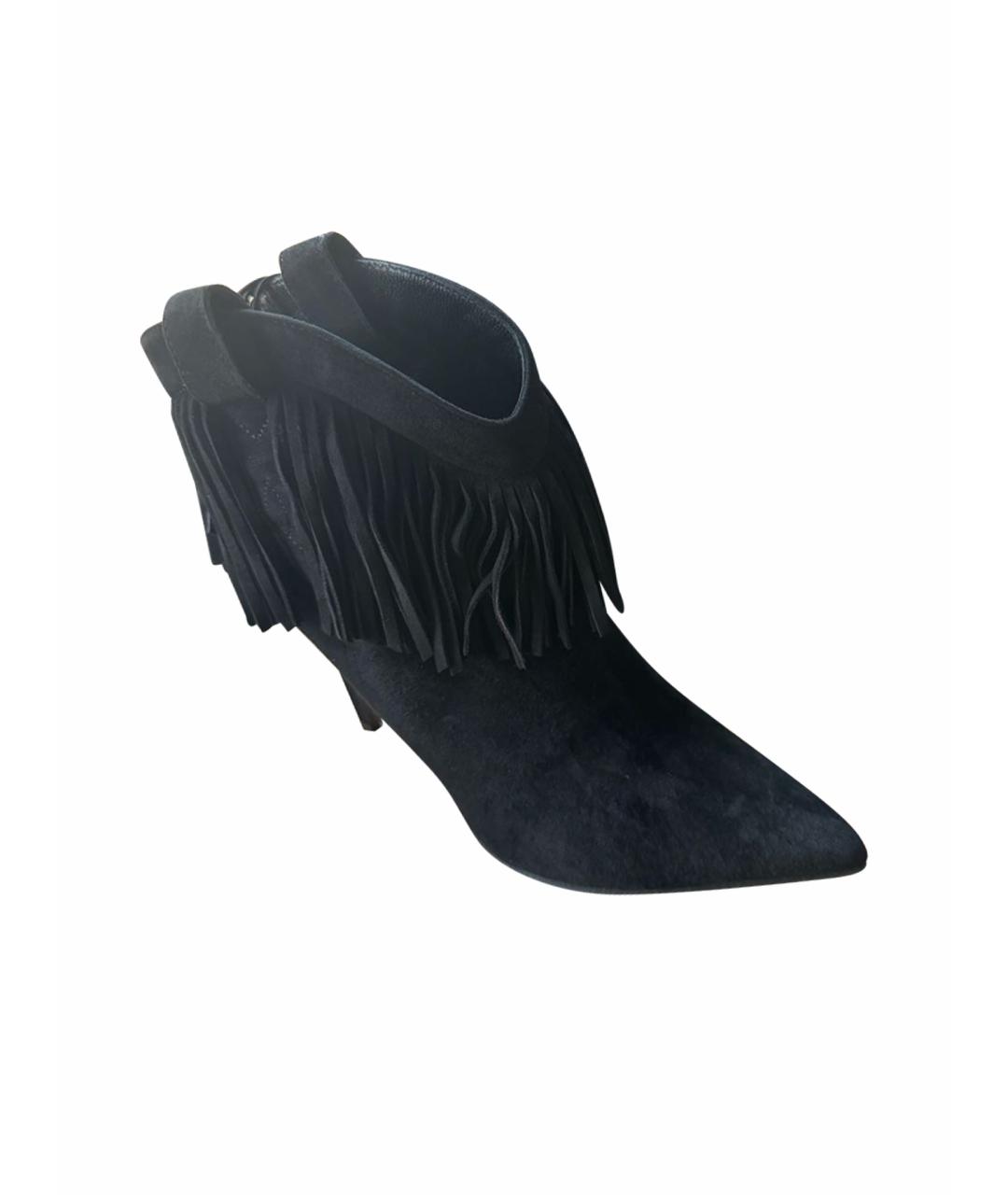 YVES SAINT LAURENT BEAUTY Черные замшевые ботильоны, фото 1