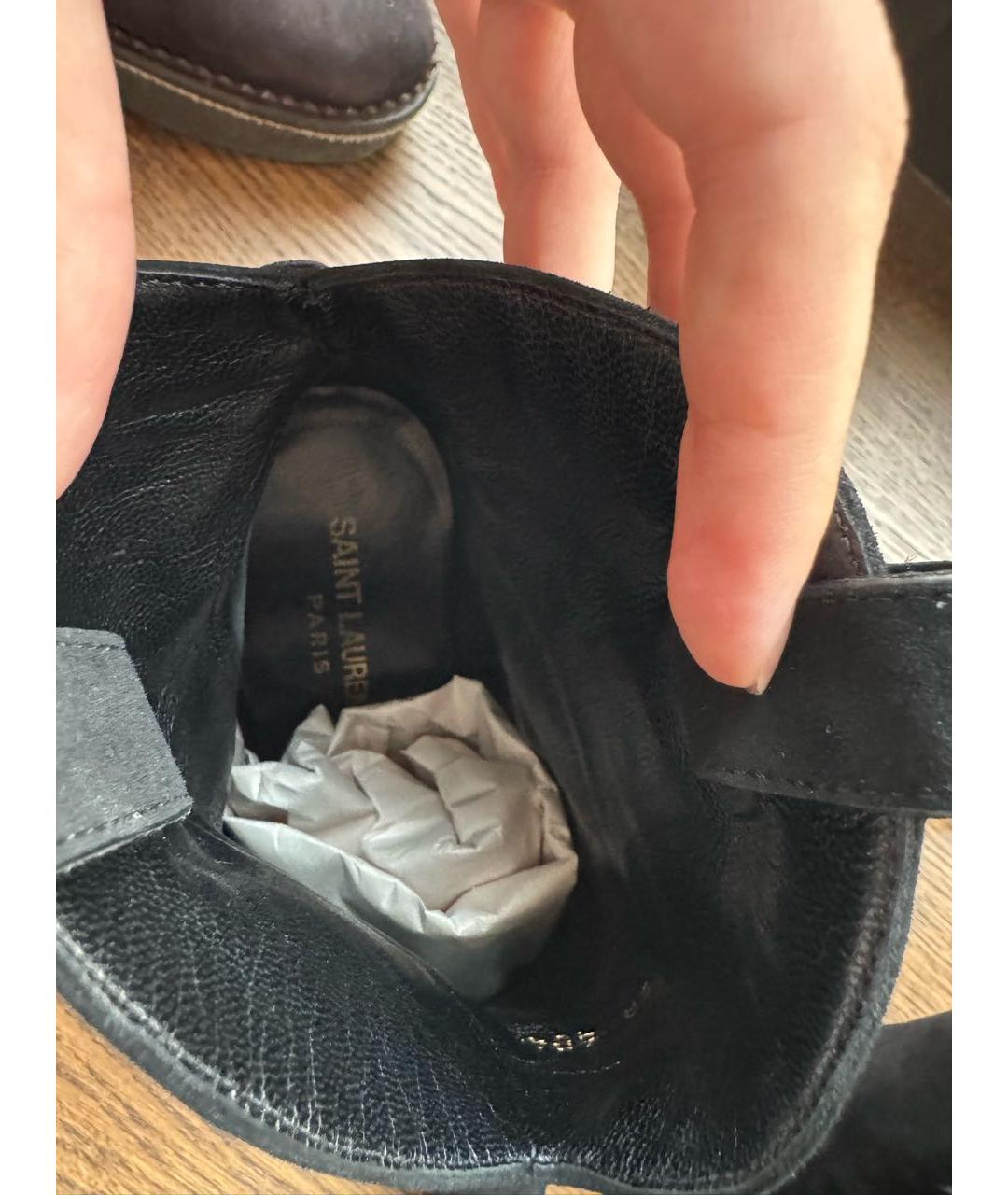 YVES SAINT LAURENT BEAUTY Черные замшевые ботильоны, фото 3