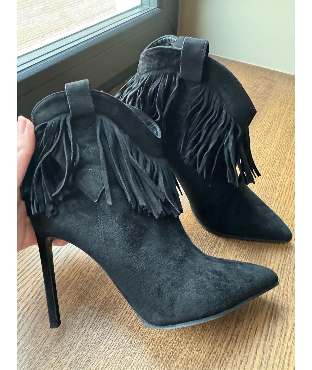 YVES SAINT LAURENT BEAUTY Черные замшевые ботильоны, фото 2