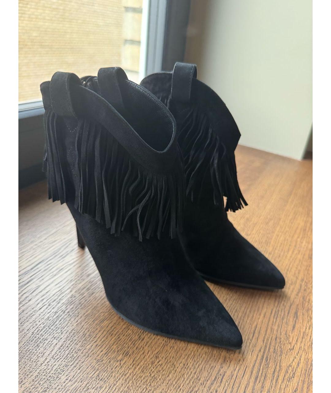 YVES SAINT LAURENT BEAUTY Черные замшевые ботильоны, фото 4