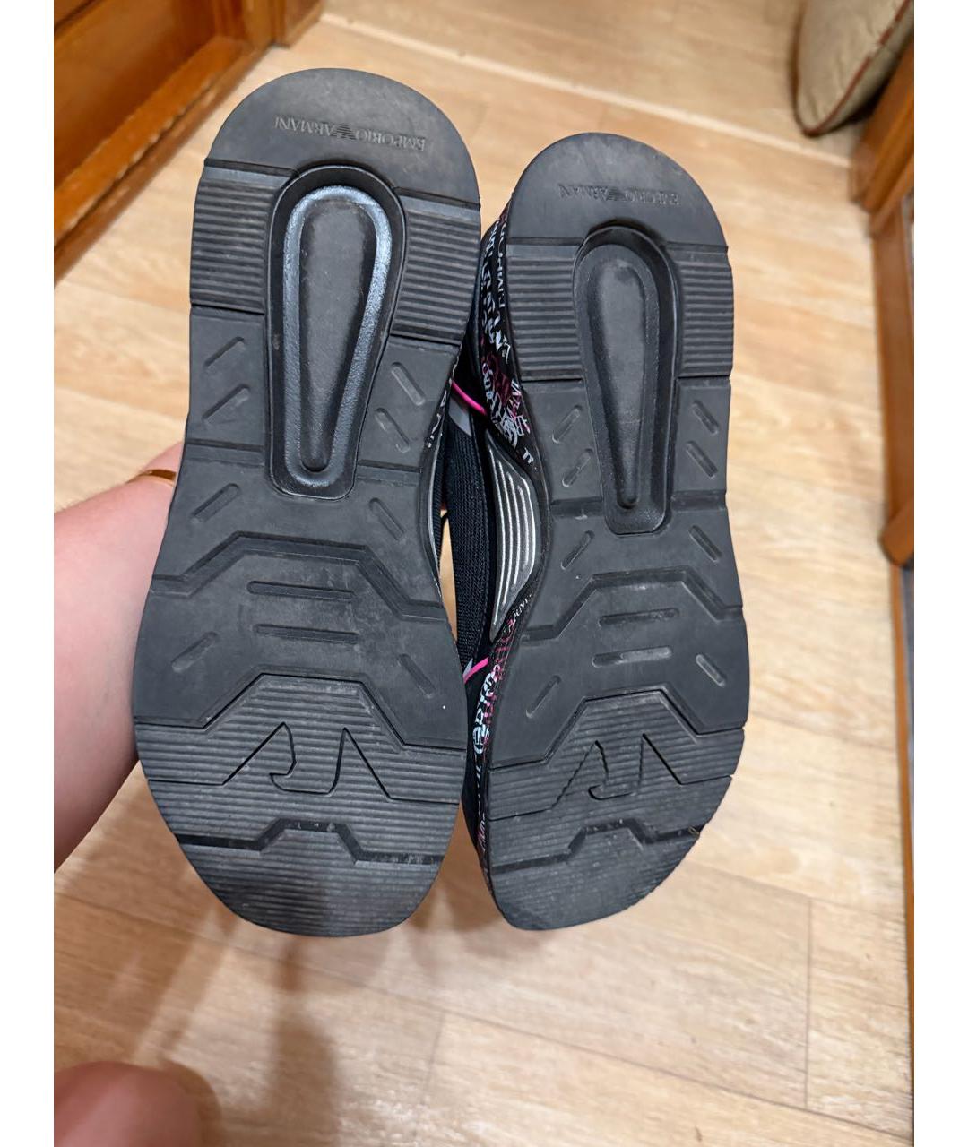 EMPORIO ARMANI Розовые текстильные кроссовки, фото 5