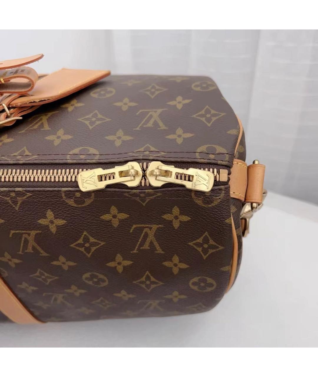 LOUIS VUITTON Коричневая дорожная/спортивная сумка, фото 7