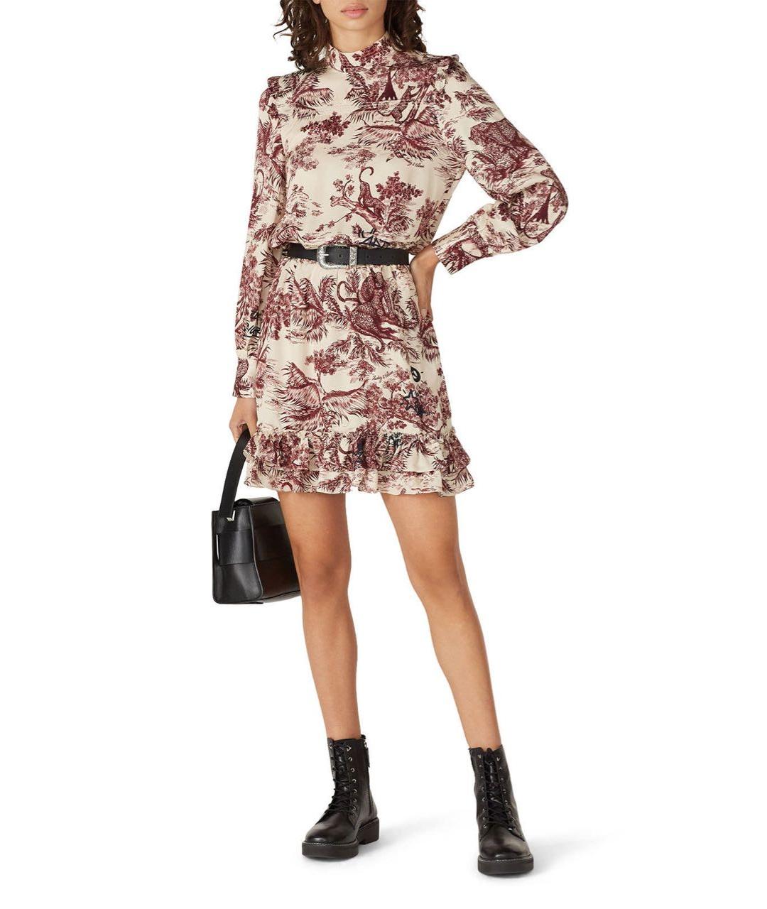 ZADIG & VOLTAIRE Мульти вискозное коктейльное платье, фото 2