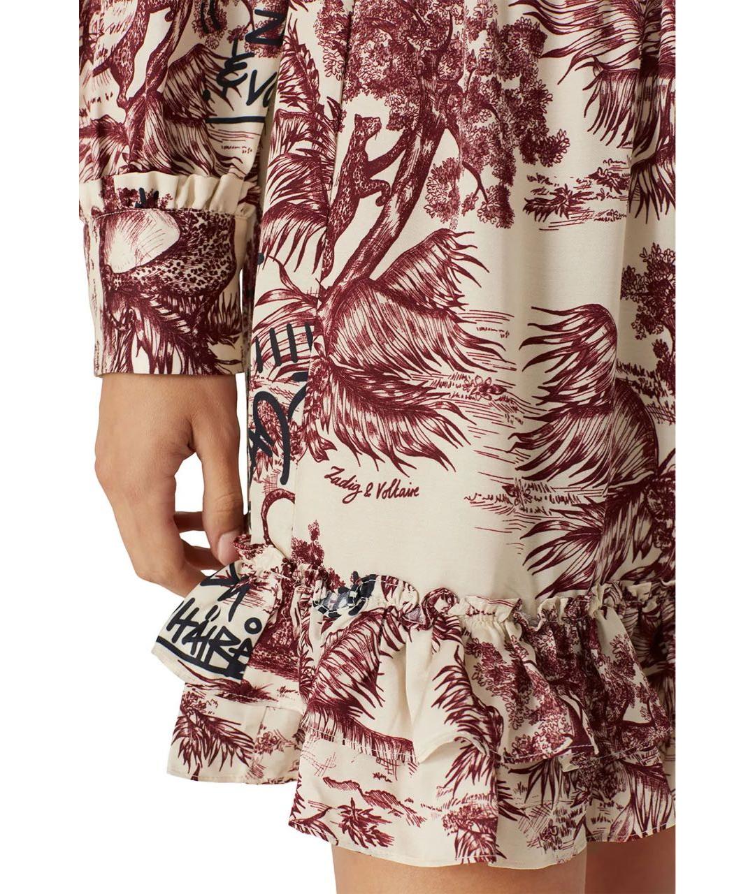 ZADIG & VOLTAIRE Мульти вискозное коктейльное платье, фото 3