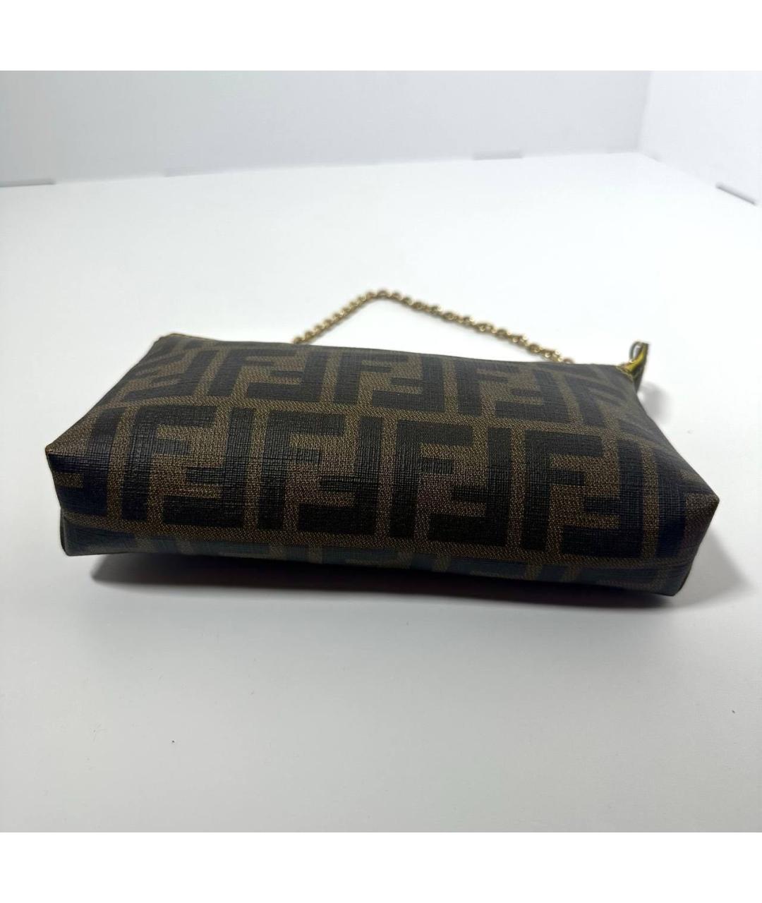 FENDI Коричневая сумка с короткими ручками, фото 3