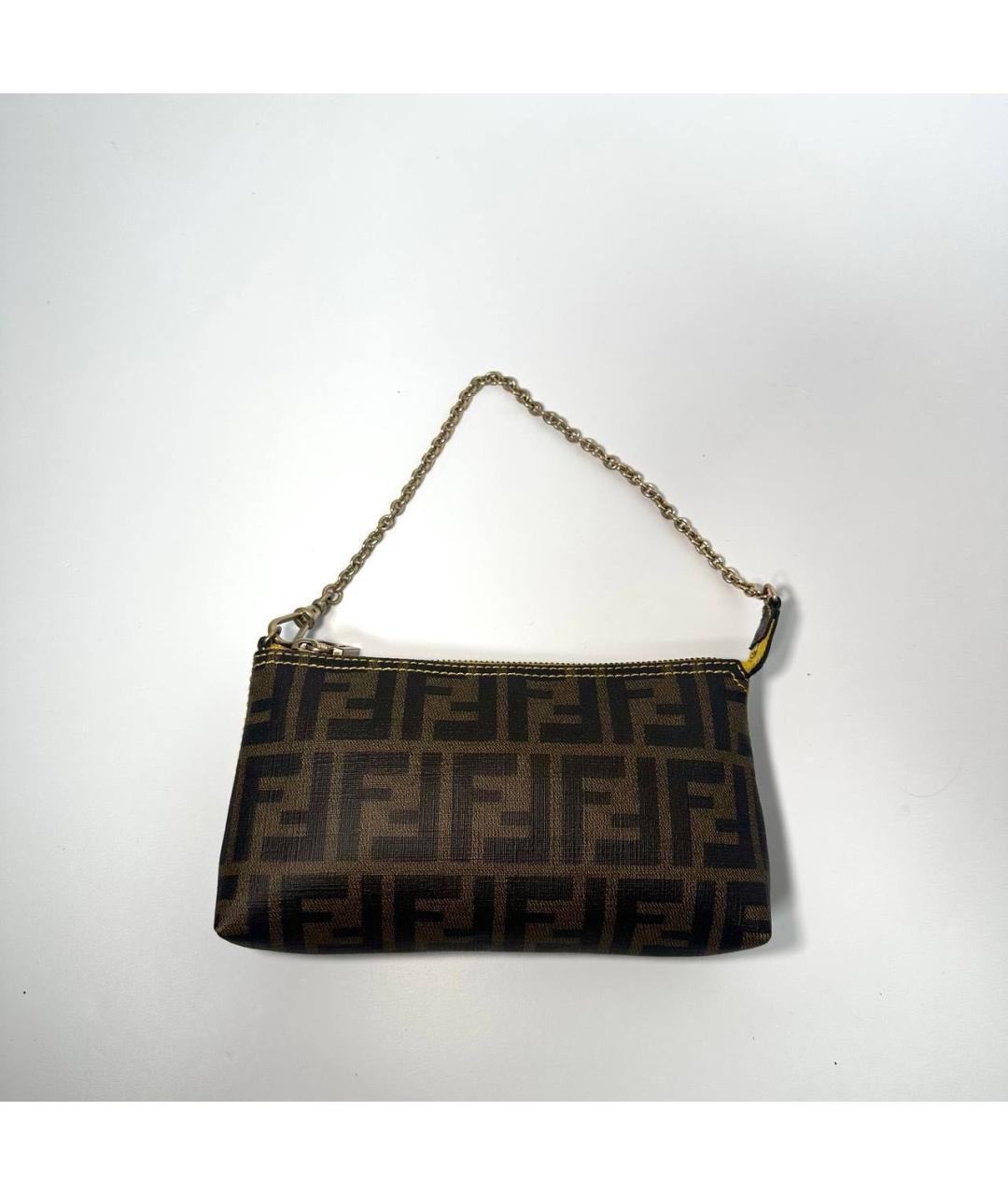FENDI Коричневая сумка с короткими ручками, фото 2