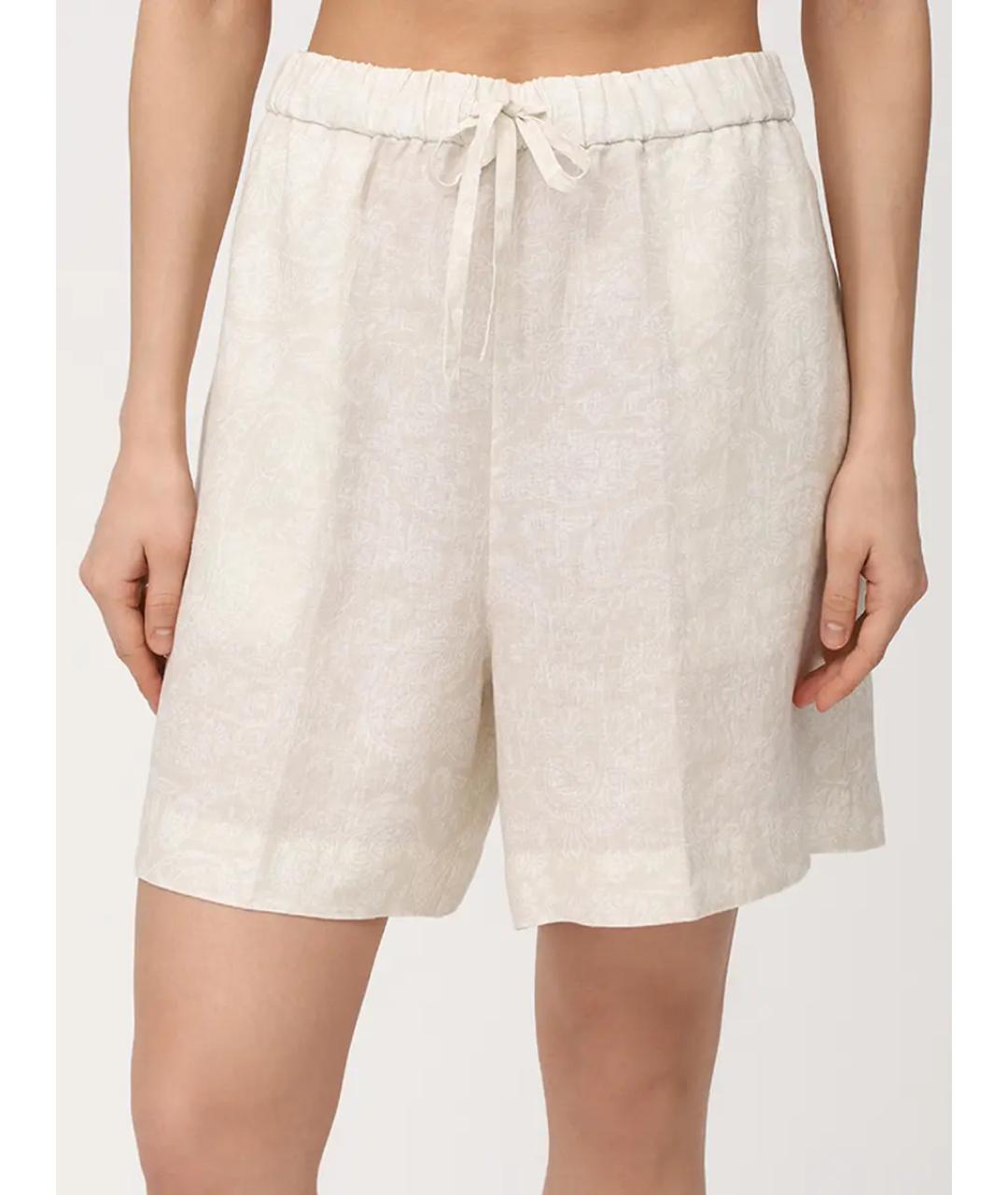 PAUL & SHARK Бежевые льняные шорты, фото 4