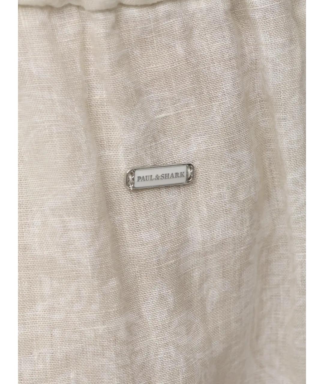 PAUL & SHARK Бежевые льняные шорты, фото 6