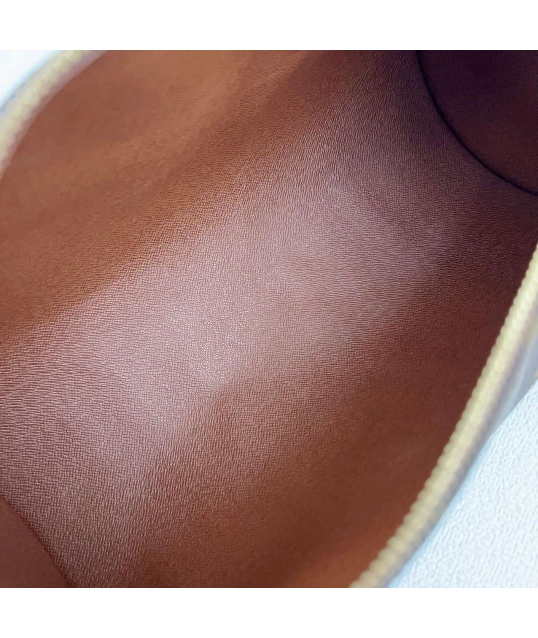 LOUIS VUITTON Коричневая кожаная сумка с короткими ручками, фото 7