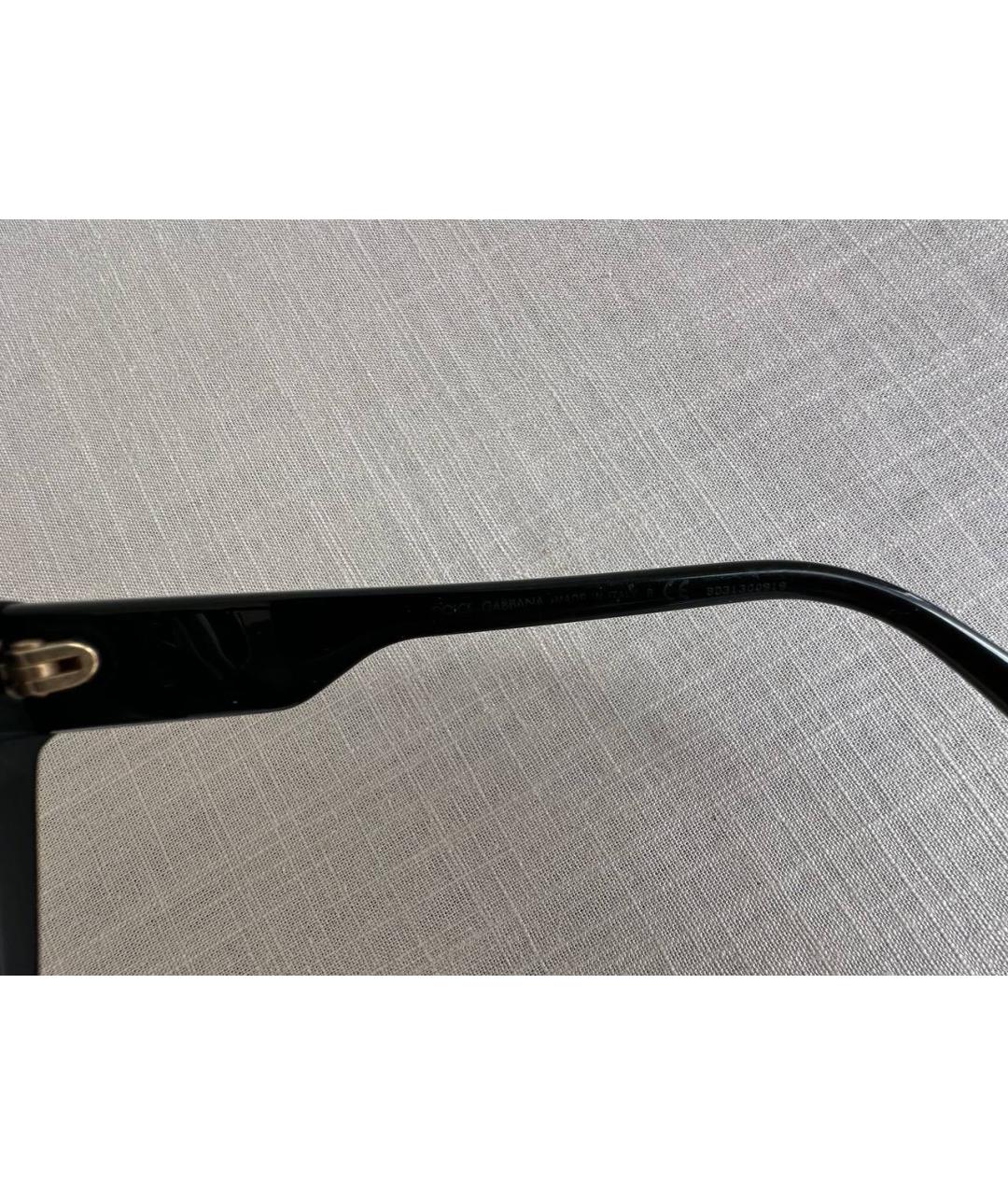 DOLCE&GABBANA Черные пластиковые солнцезащитные очки, фото 3