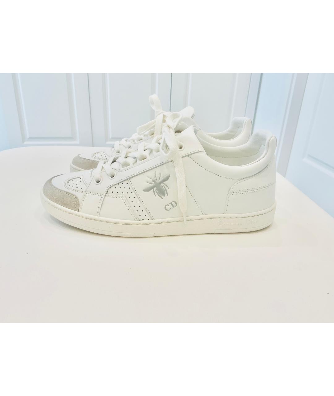 CHRISTIAN DIOR Белые кожаные кроссовки, фото 6