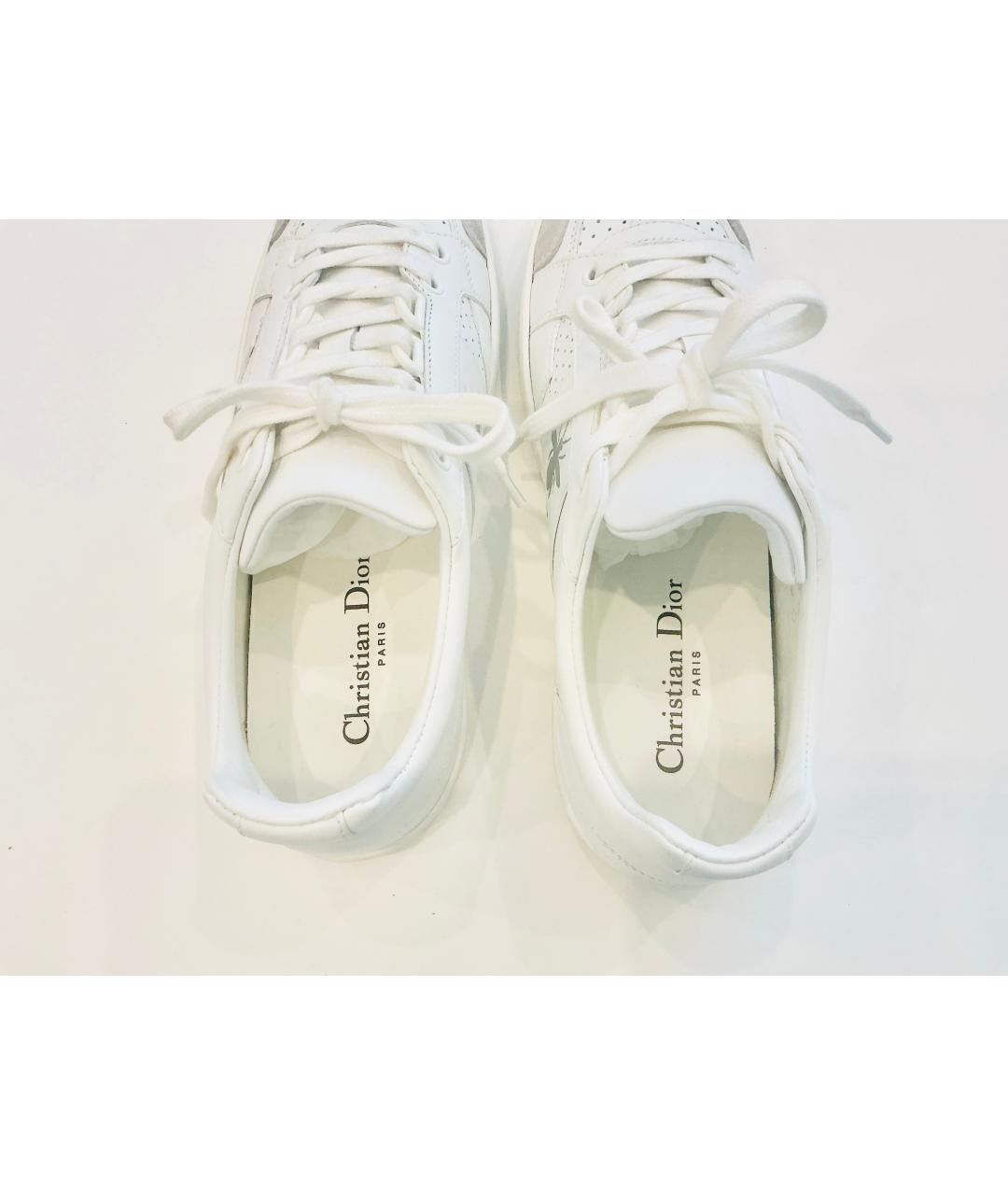 CHRISTIAN DIOR Белые кожаные кроссовки, фото 3