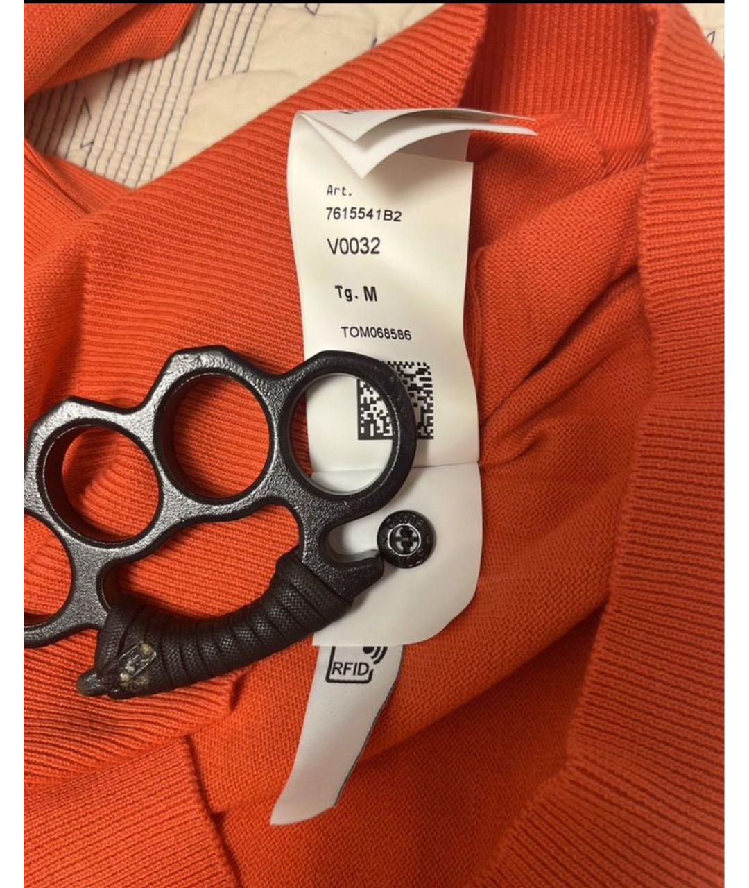 STONE ISLAND Оранжевый хлопковый джемпер / свитер, фото 5