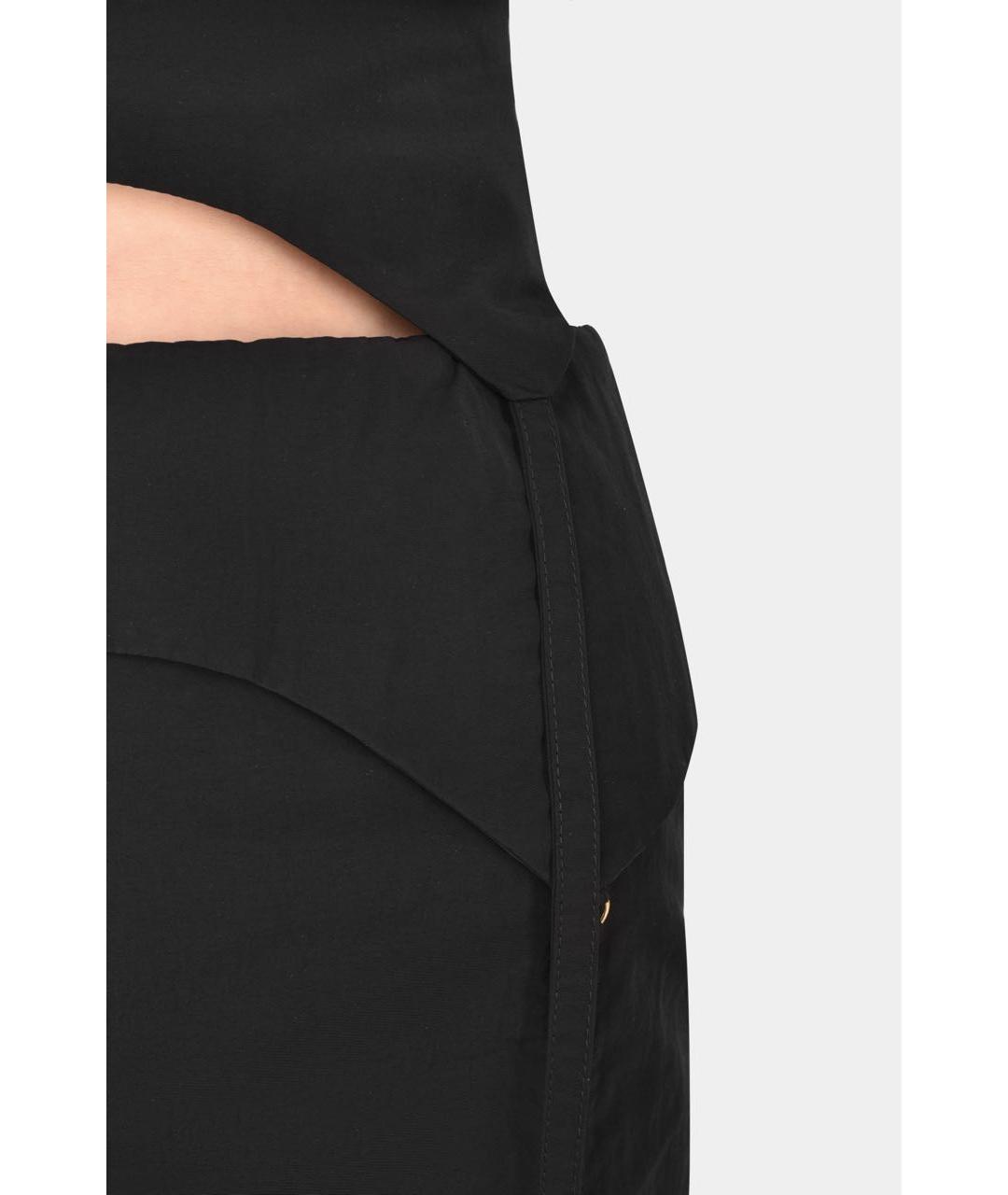 JACQUEMUS Черная полиамидовая юбка миди, фото 6