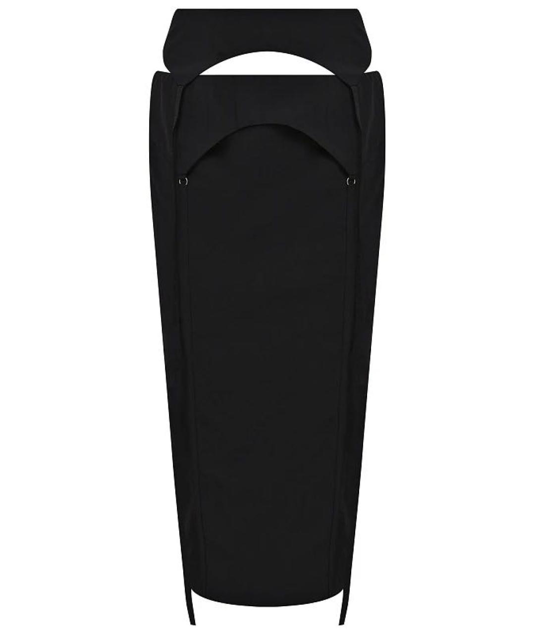 JACQUEMUS Черная полиамидовая юбка миди, фото 9