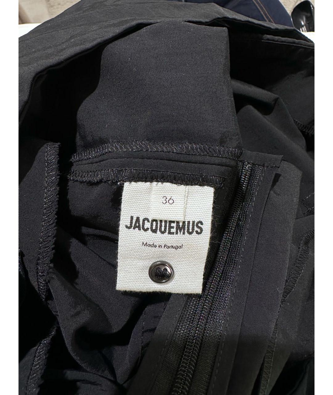 JACQUEMUS Черная полиамидовая юбка миди, фото 7