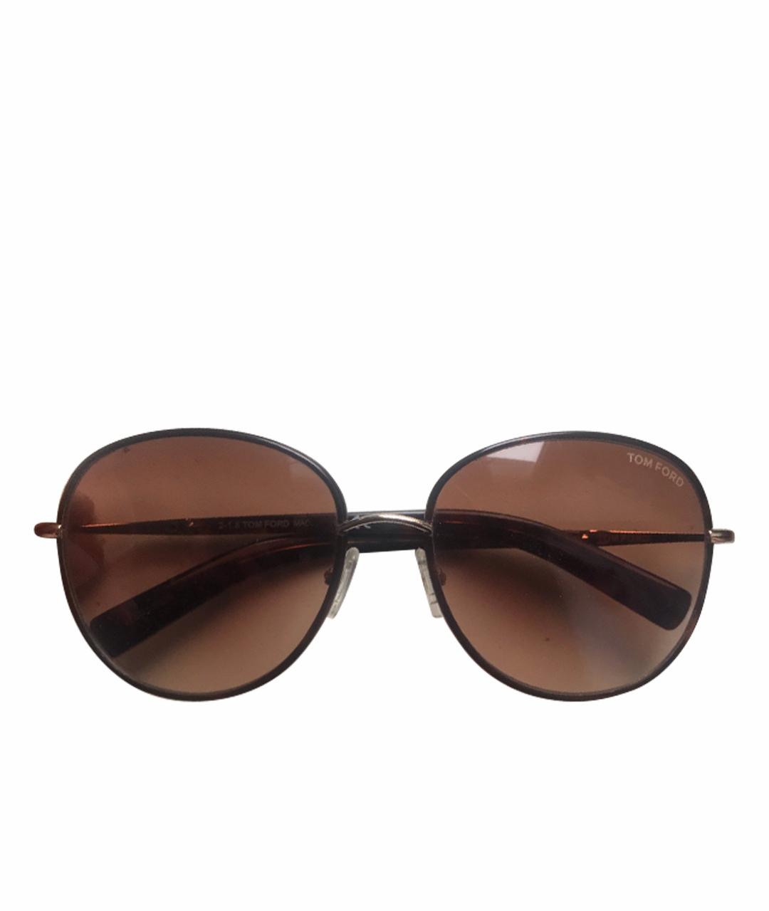 TOM FORD Коричневые пластиковые солнцезащитные очки, фото 1