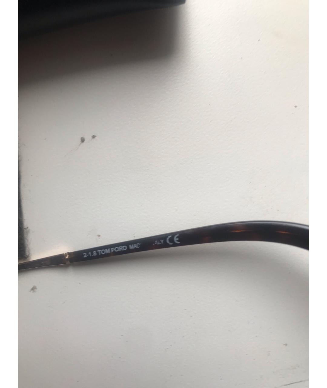 TOM FORD Коричневые пластиковые солнцезащитные очки, фото 3