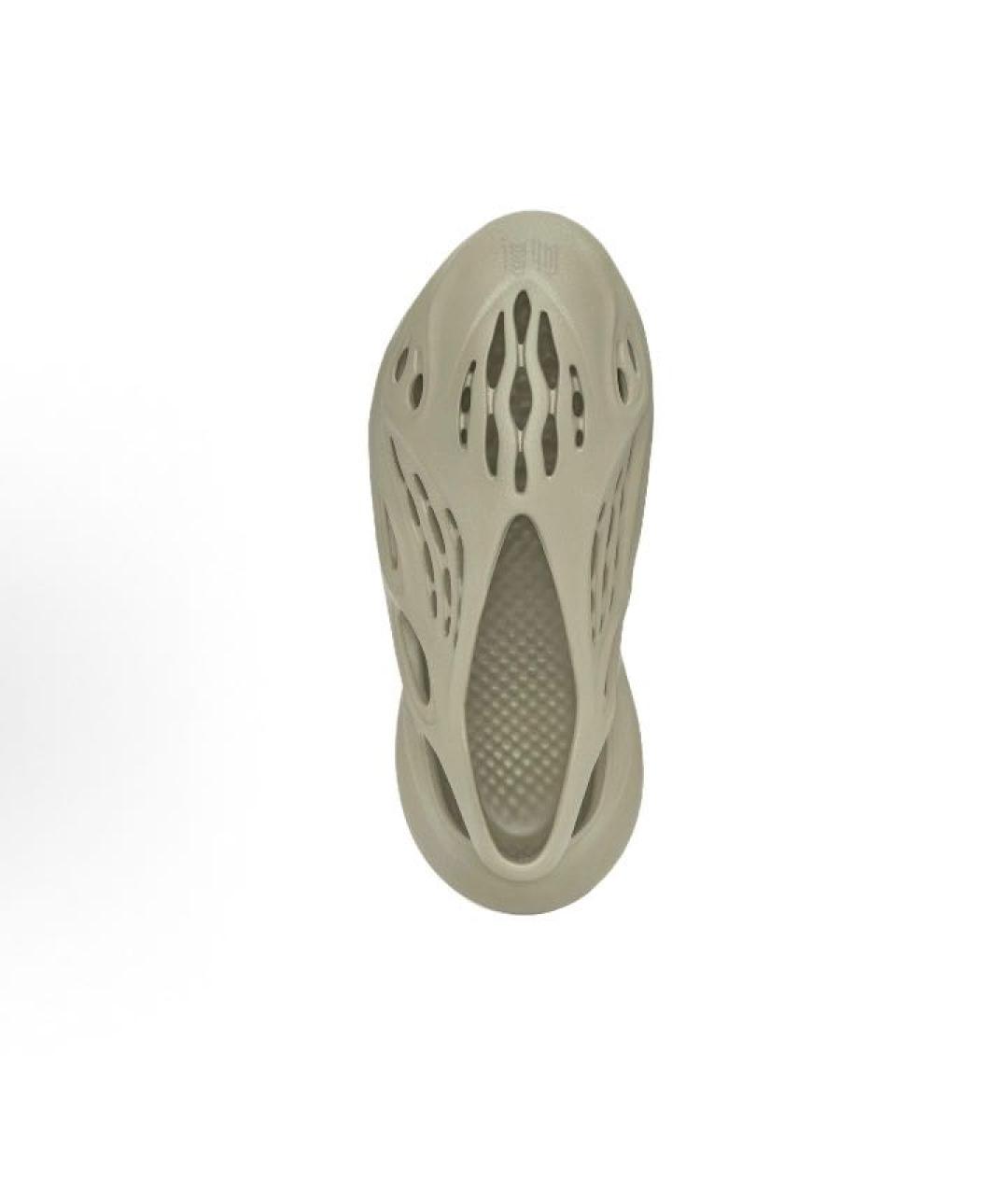 ADIDAS YEEZY Бежевые резиновые низкие кроссовки / кеды, фото 3