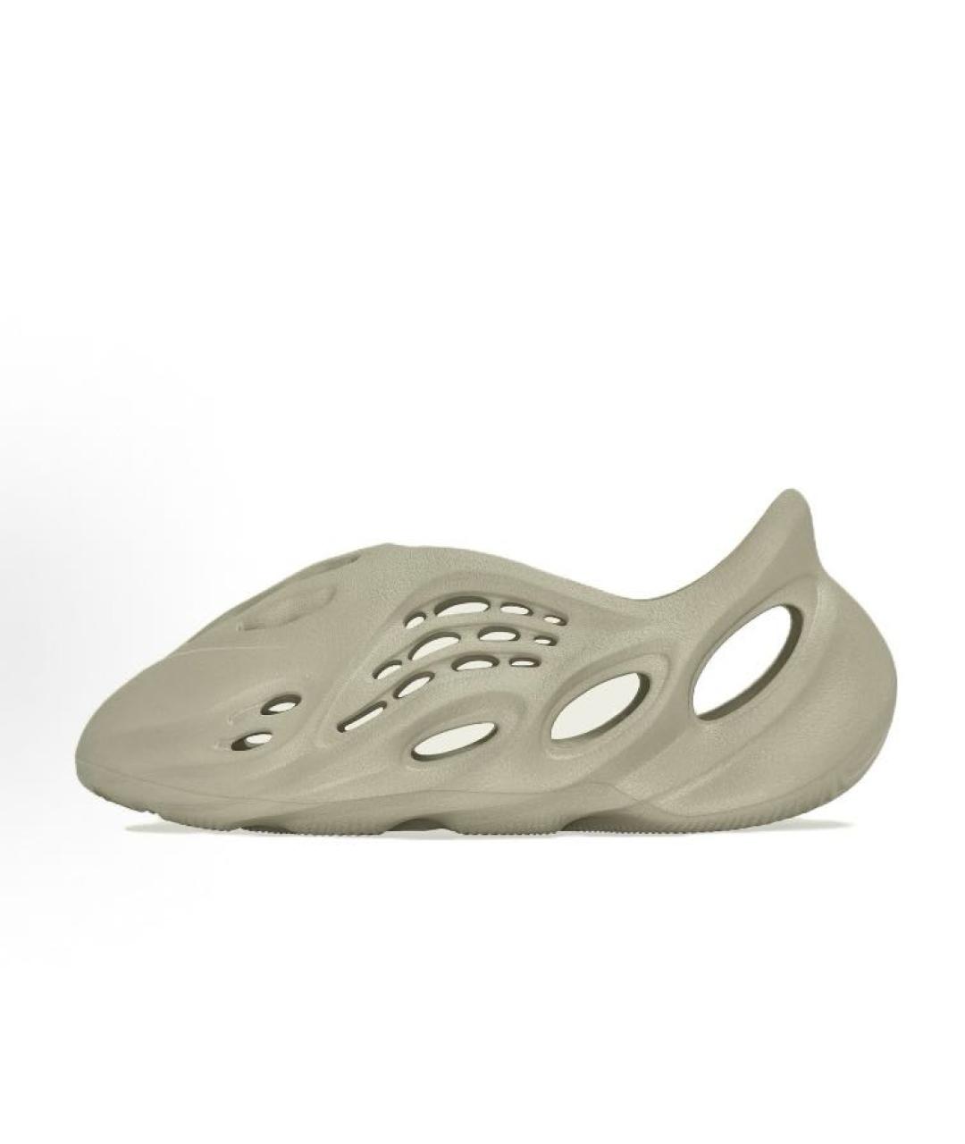 ADIDAS YEEZY Бежевые резиновые низкие кроссовки / кеды, фото 2