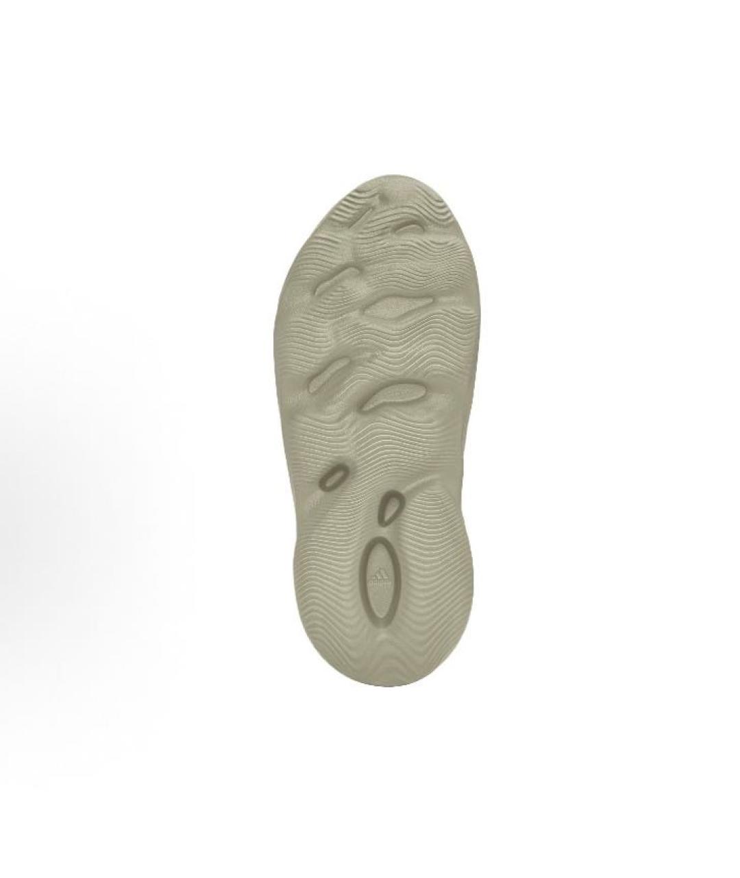 ADIDAS YEEZY Бежевые резиновые низкие кроссовки / кеды, фото 5