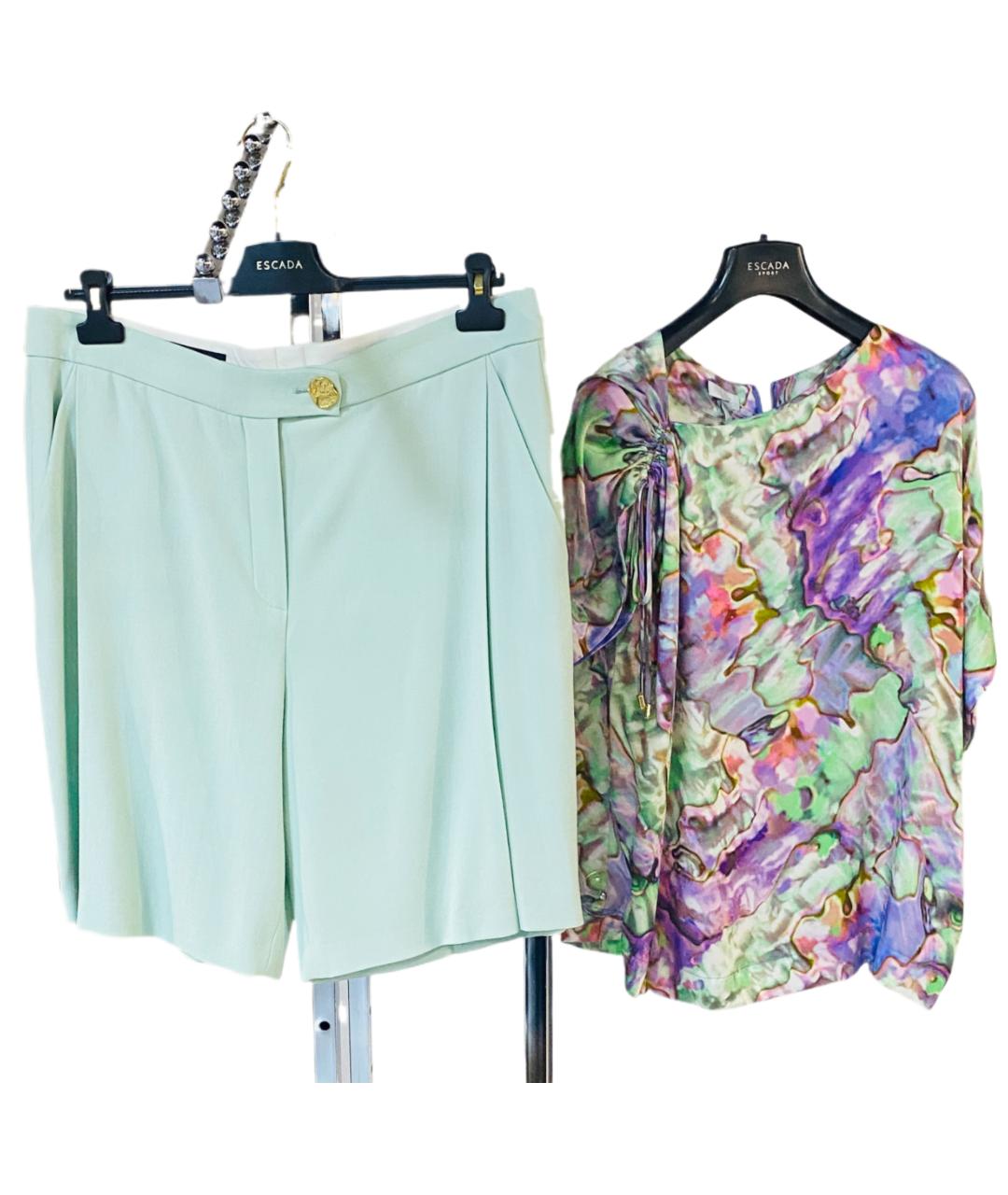 ESCADA Зеленый вискозный костюм с брюками, фото 9