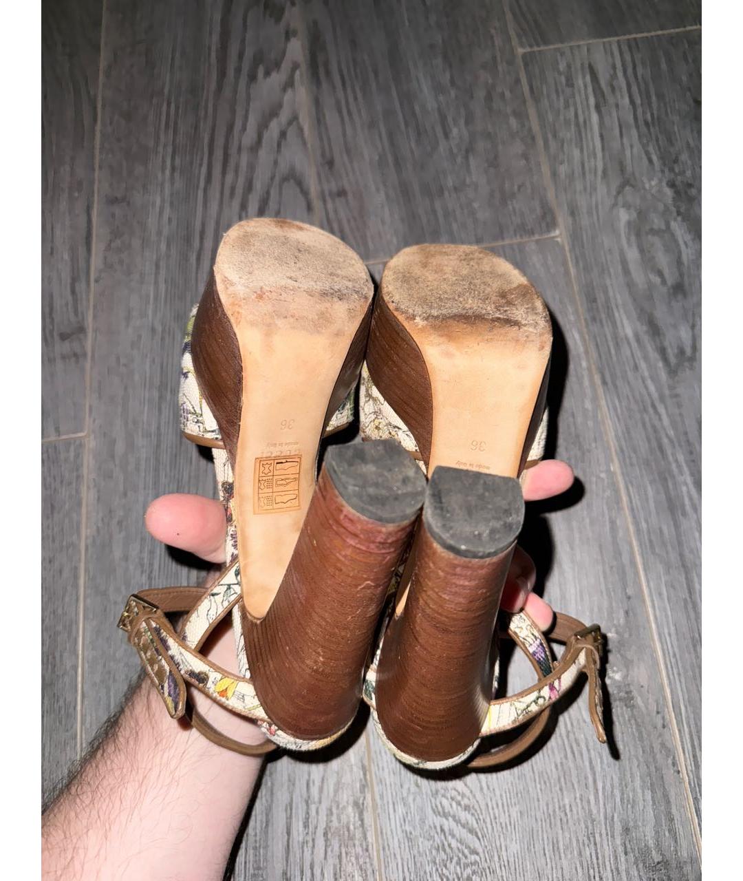 GUCCI Кожаные сандалии, фото 4