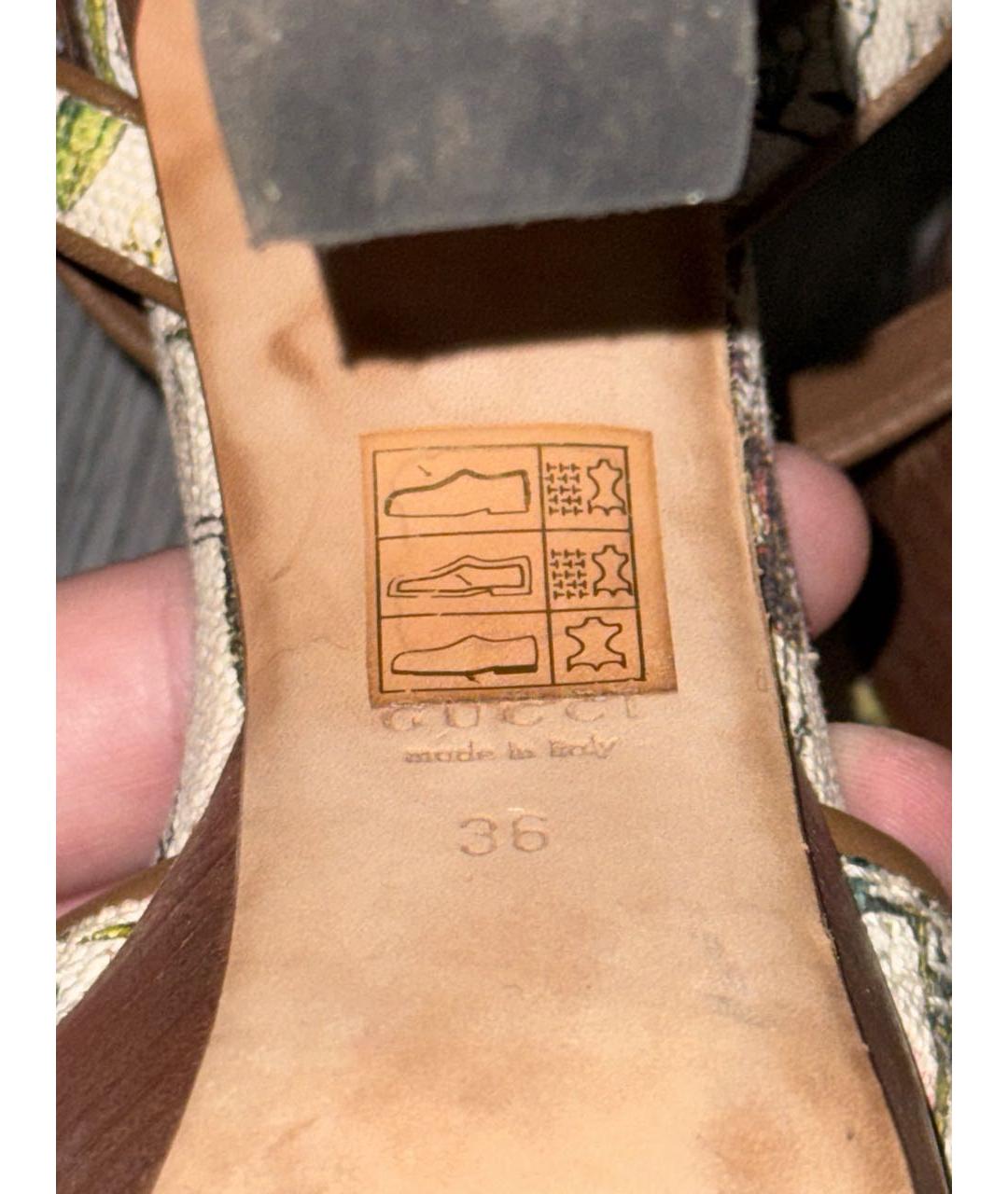 GUCCI Кожаные сандалии, фото 5