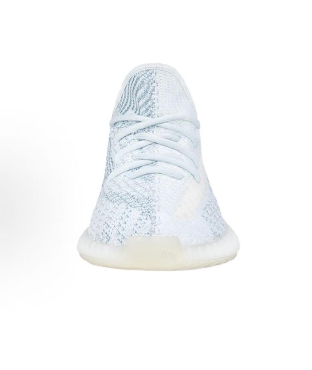 ADIDAS YEEZY Голубые текстильные низкие кроссовки / кеды, фото 4