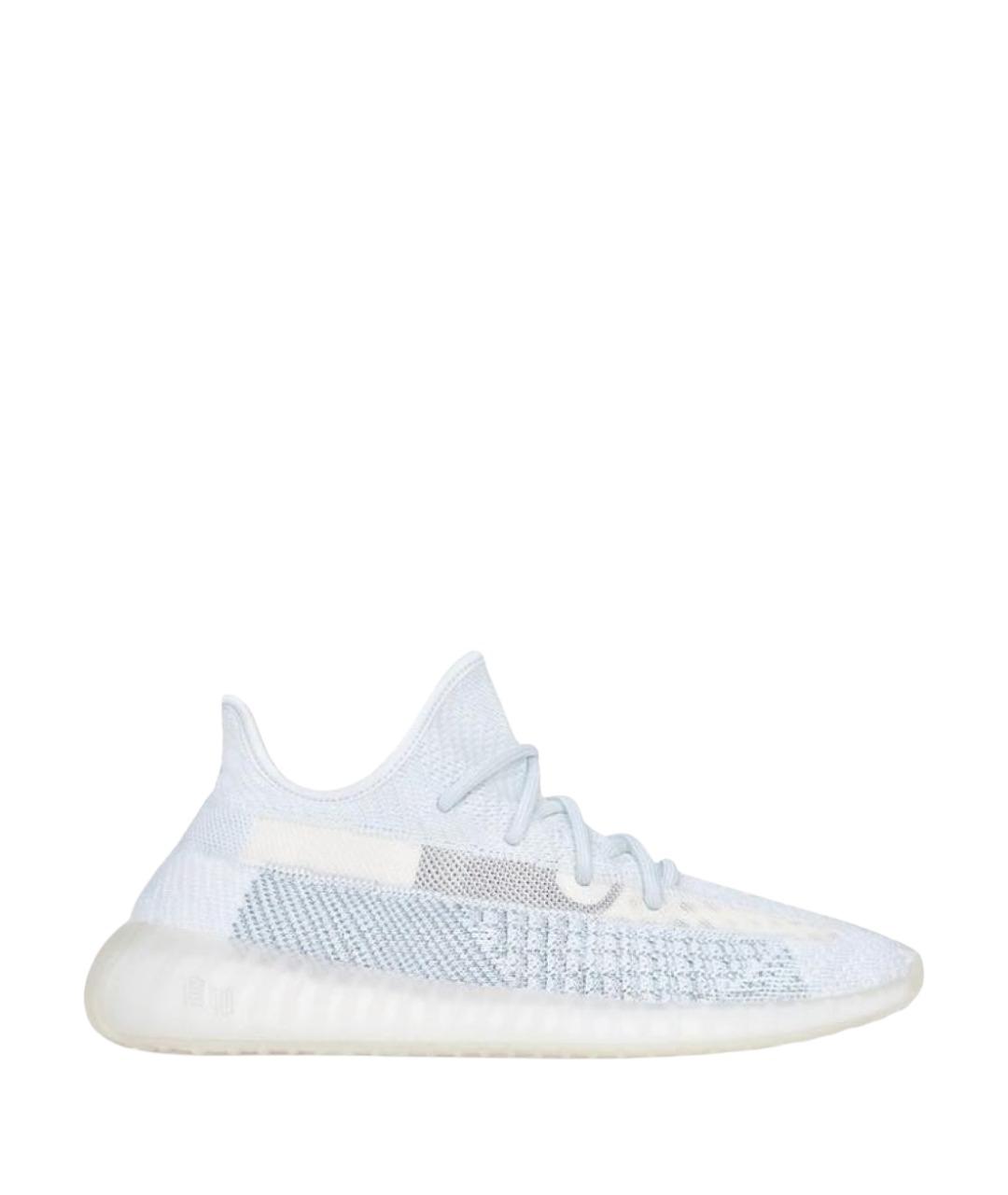 ADIDAS YEEZY Голубые текстильные низкие кроссовки / кеды, фото 1