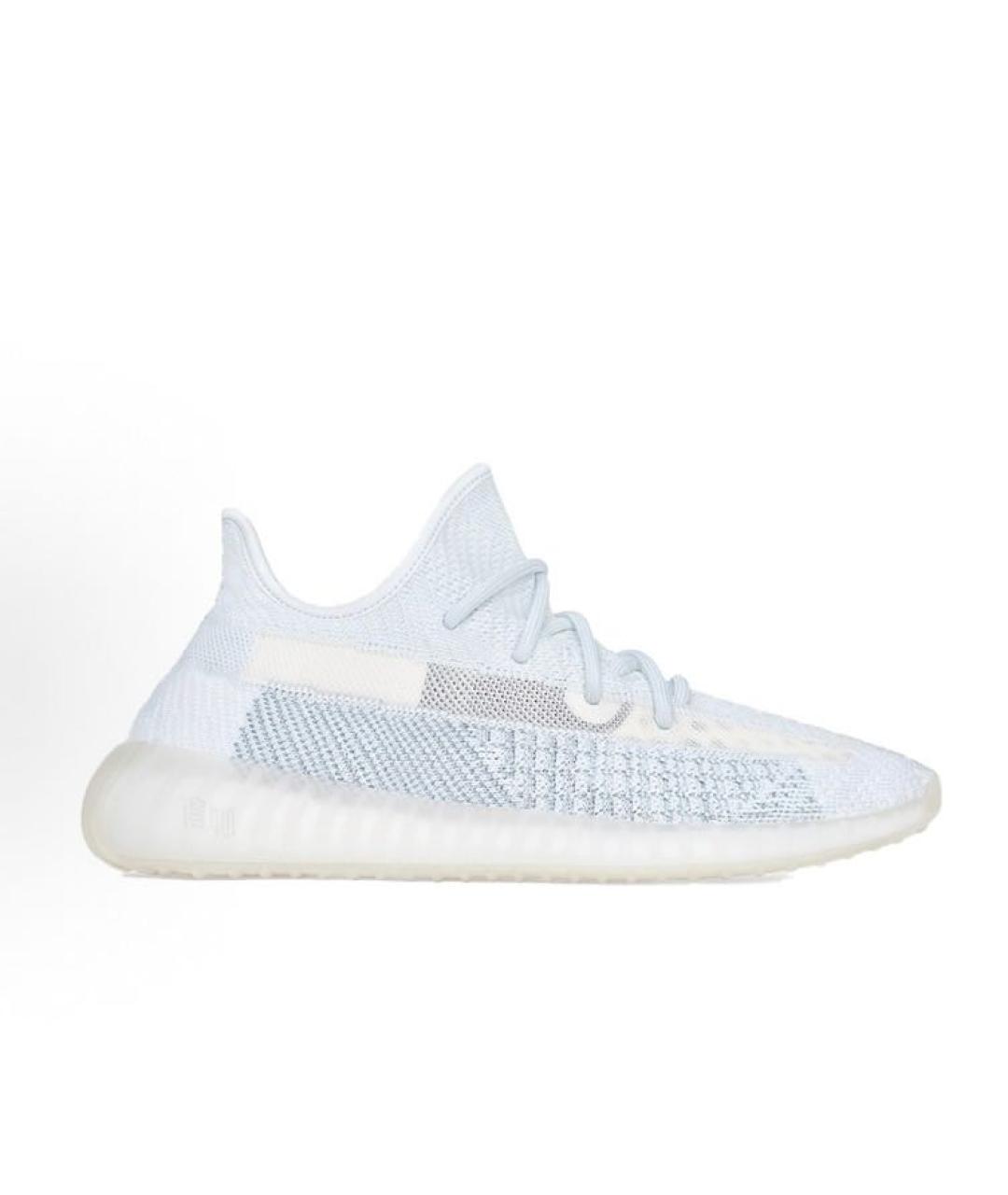 ADIDAS YEEZY Голубые текстильные низкие кроссовки / кеды, фото 6