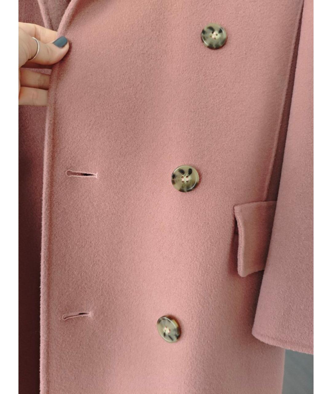 WEEKEND MAX MARA Коралловое шерстяное пальто, фото 8