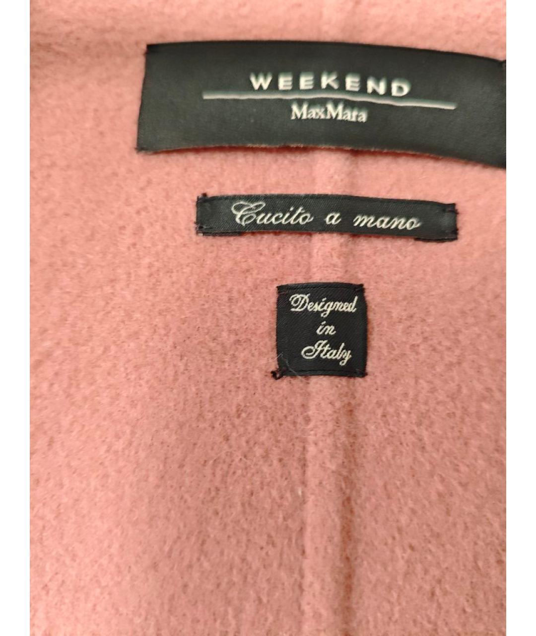WEEKEND MAX MARA Коралловое шерстяное пальто, фото 3