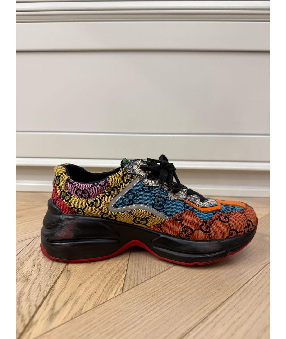 GUCCI Мульти текстильные кроссовки, фото 9