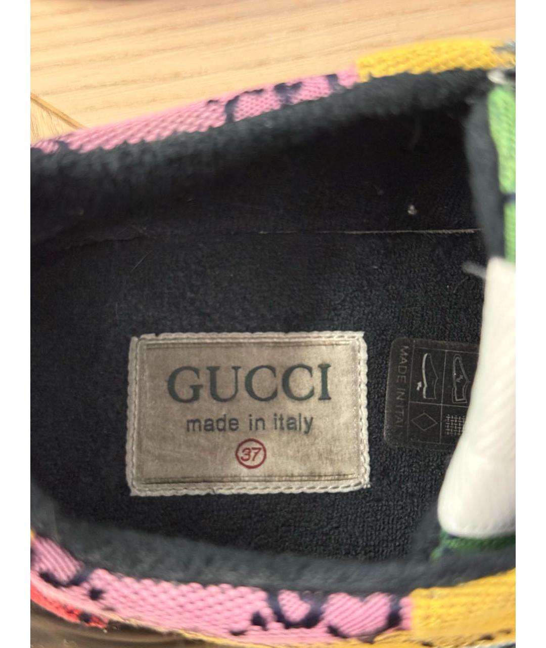 GUCCI Мульти текстильные кроссовки, фото 7