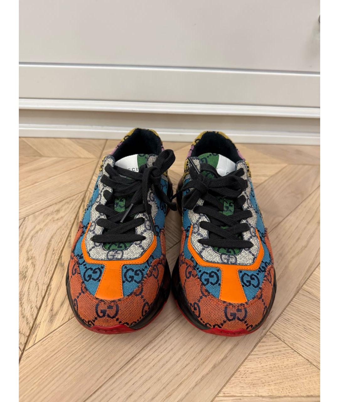 GUCCI Мульти текстильные кроссовки, фото 2