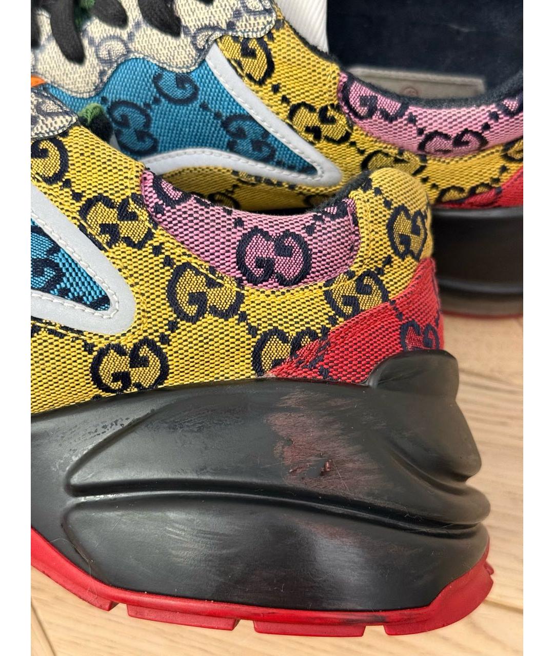 GUCCI Мульти текстильные кроссовки, фото 8