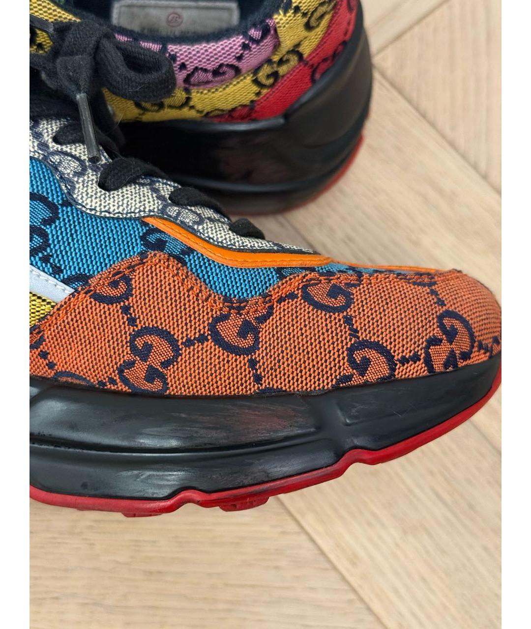 GUCCI Мульти текстильные кроссовки, фото 6