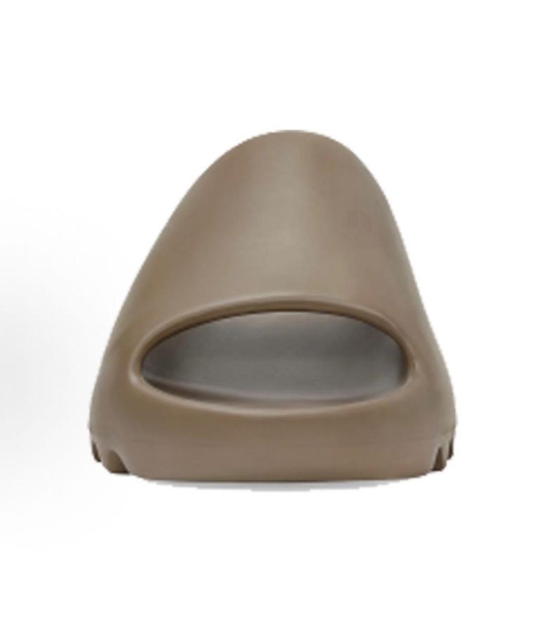 ADIDAS YEEZY Коричневые резиновые шлепанцы, фото 2