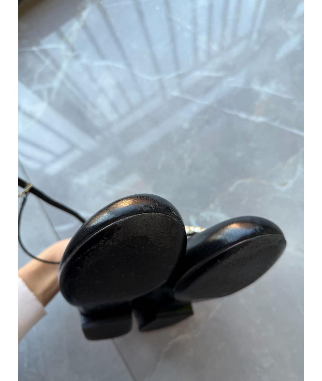 CHANEL Черные кожаные балетки, фото 6