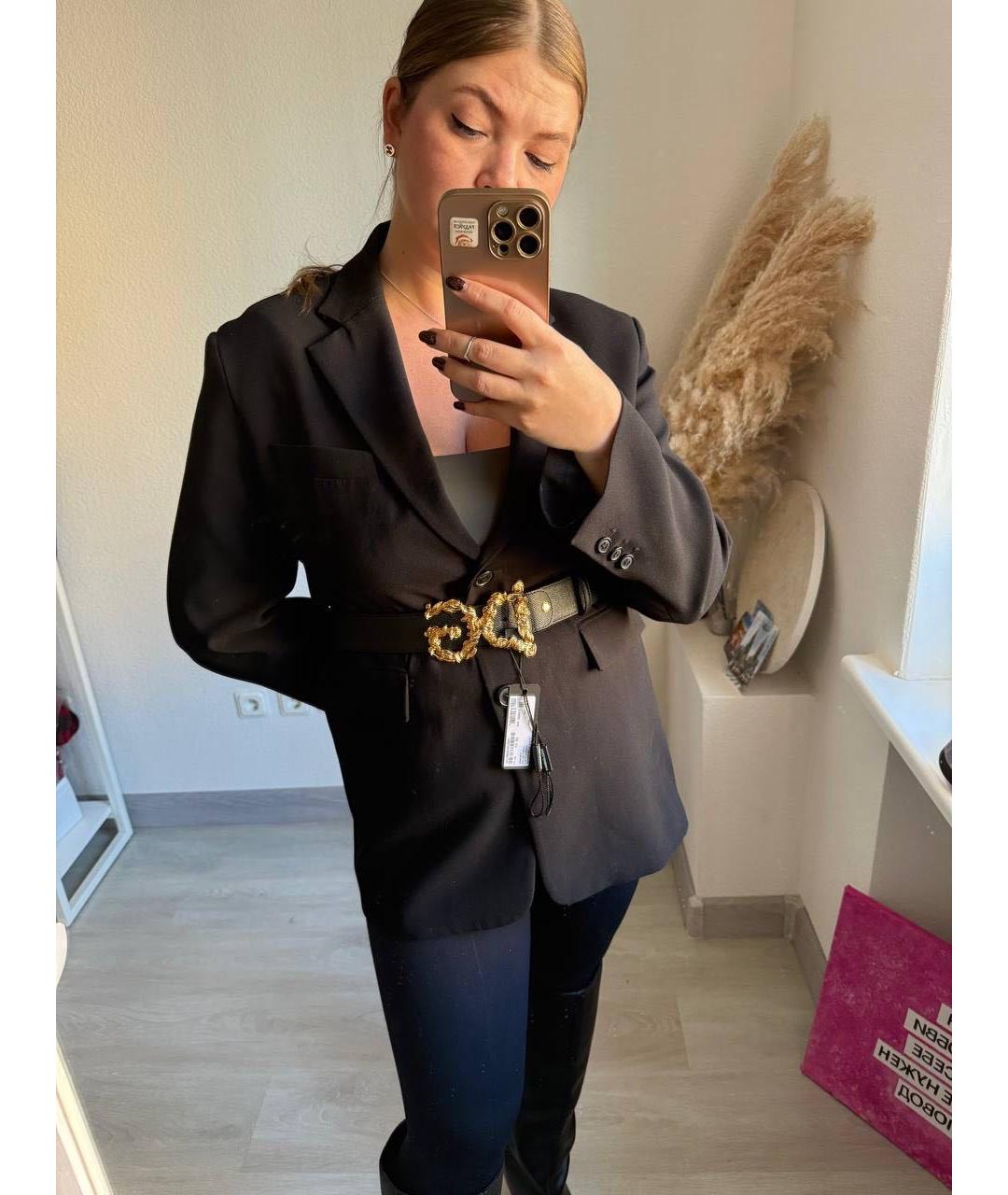 DOLCE&GABBANA Черный кожаный ремень, фото 5