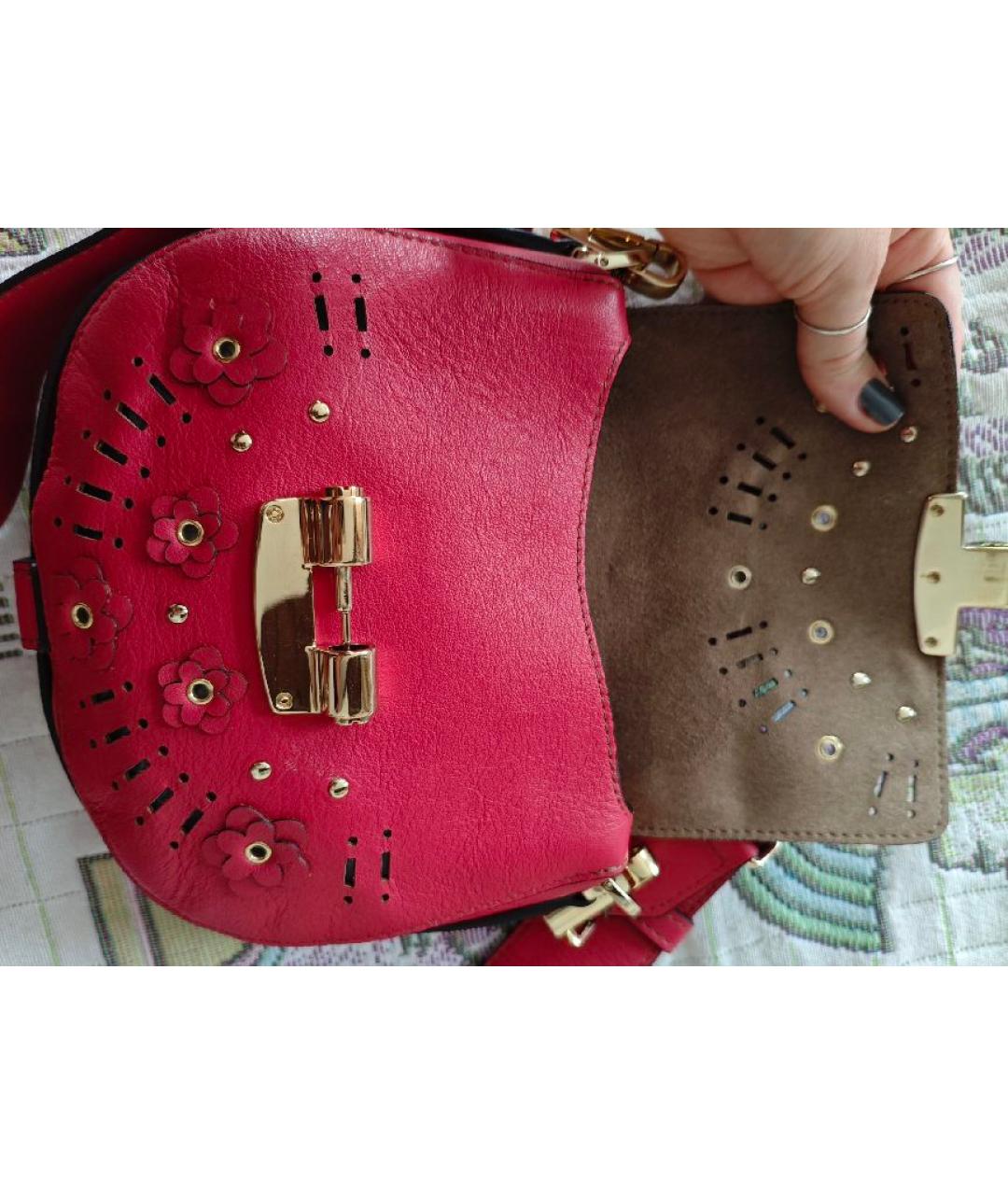 FURLA Красная кожаная сумка через плечо, фото 5