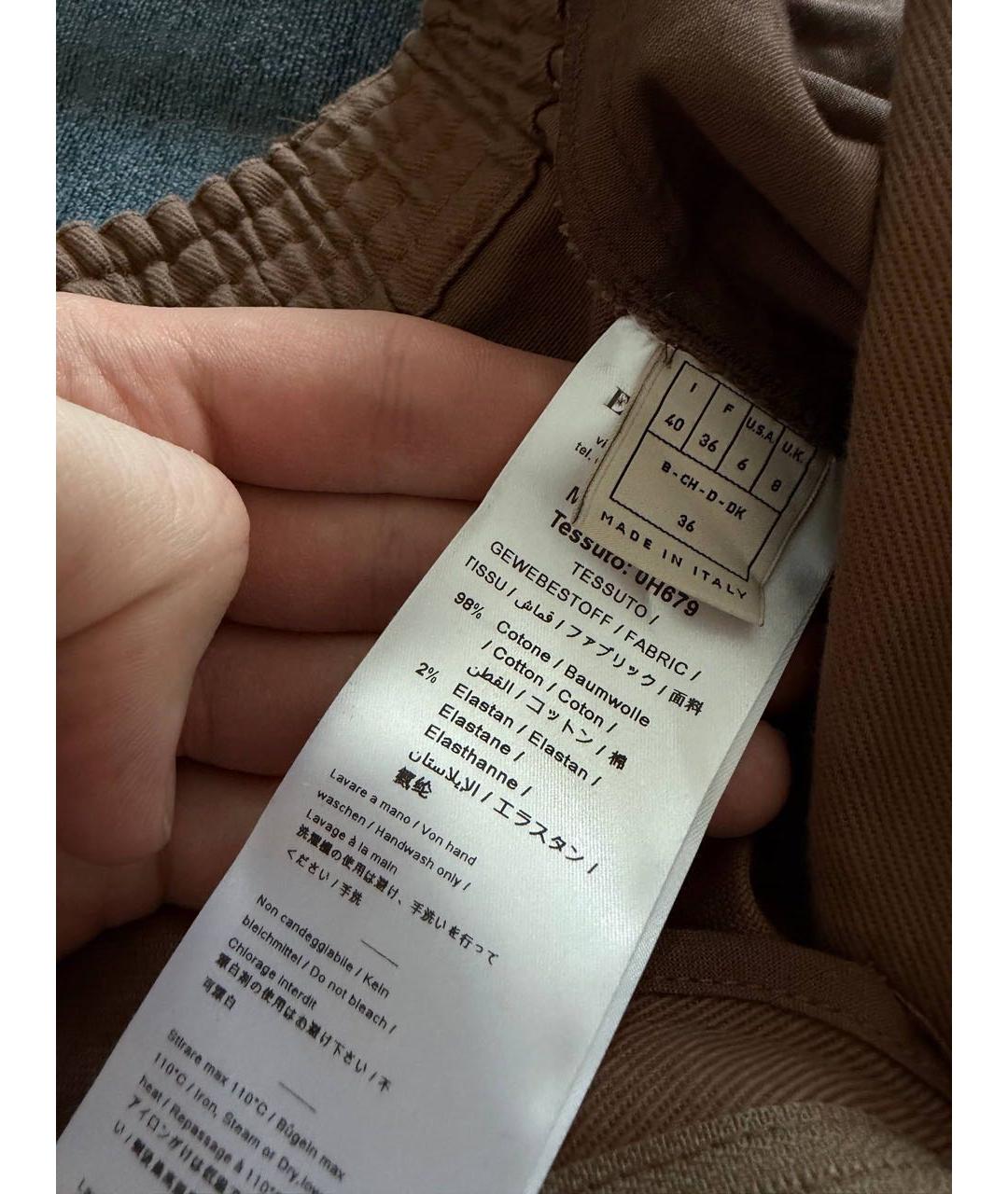 EMILIO PUCCI Коричневые хлопковые шорты, фото 5