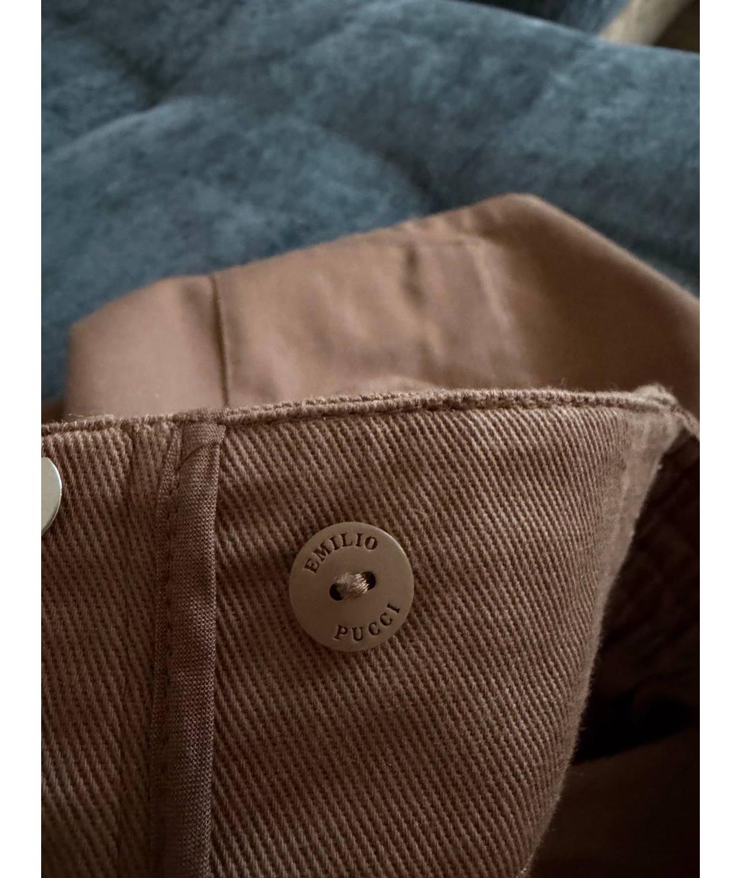 EMILIO PUCCI Коричневые хлопковые шорты, фото 8