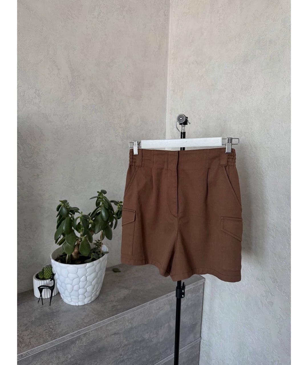 EMILIO PUCCI Коричневые хлопковые шорты, фото 9