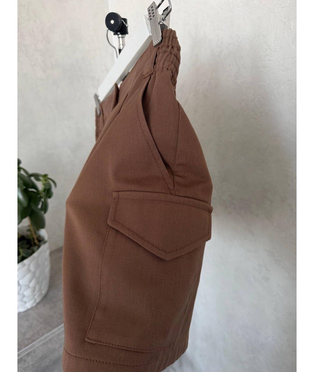 EMILIO PUCCI Коричневые хлопковые шорты, фото 3